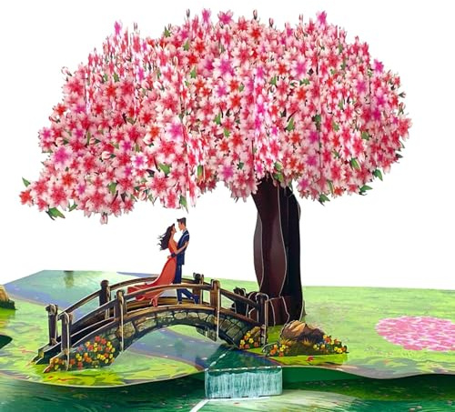 3D Pop Up Karte Valentinstag, Romantische Valentinskarte Hochzeit, Hochzeitsgeschenk Hochzeitskarte Valentinstag für Sie, Hochzeitsgeschenk mit Umschlag