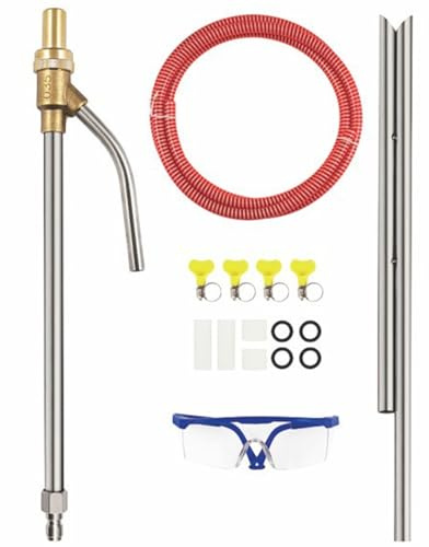 Hochdruckreiniger-Sandstrahl-Set, 1/4-Zoll-Schnellanschluss-Sandstrahlpistolen-Set, Nass-Sandstrahl- mit Ersatzdüsen und Schutzbrille