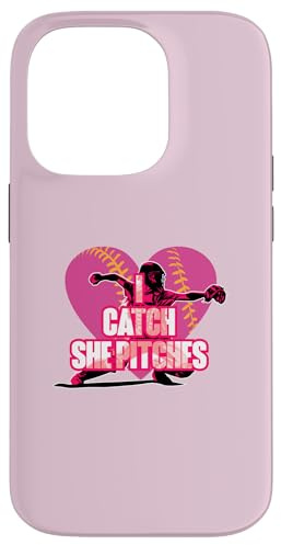 I Catch She Pitches Attrape-Balle Molle Assorti Coque pour iPhone 14 Pro
