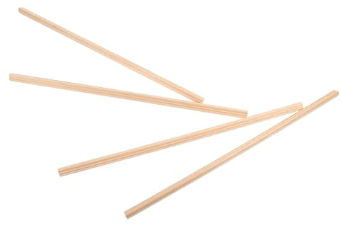 UPKOCH Lot de 4 Baguettes de Bois Miniatures 30 Cm pour Bordure Murale de Maison de Poupée, Accessoires Déco en Bois Réaliste, Lamelles Lisses pour Projet Bricolage, Décoration