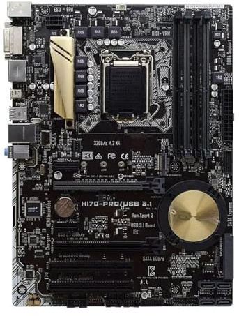 Placa Madre Fit For ASUS H170-PRO/USB 3,1 Compatible con LGA 1151 Core I7-6700K I5-6600K CPU Intel H170 Chipset DDR4 64GB PCIe .0 ATX