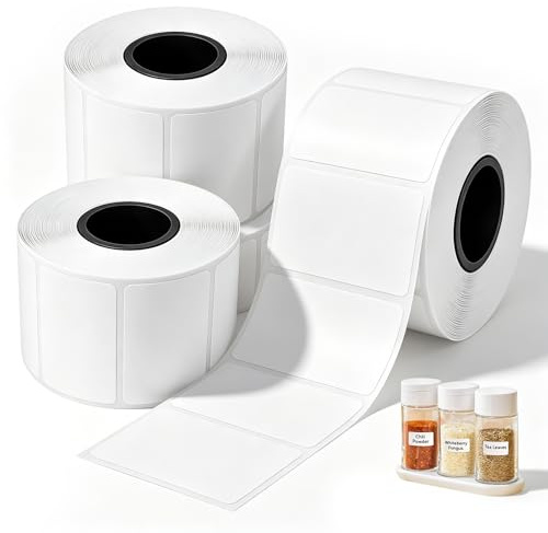 4 Rollen Etiketten Marmeladengläser, 40 x 30 mm Thermodrucker Etiketten Thermoetiketten Etikettenband Papier für Vorratsdosen Barcode Preis Lager Einzelhandel