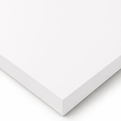 POKAR Bordsskiva 160x60 cm | Skrivbordsskiva Tjocklek 25 mm | Idealisk för Höj- och Sänkbart Skrivbord, Matbord och DIY | Robust och Stabil Bordsskiva | Tillverkad i Europa | Vit