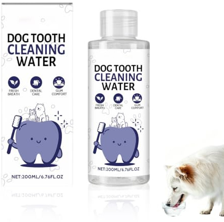 Bain de Bouche pour Chiens, Nettoyant Dentaire, Anti Mauvaise Haleine, Nettoie la Bouche en Douceur,Soins Dentaires pour Animaux