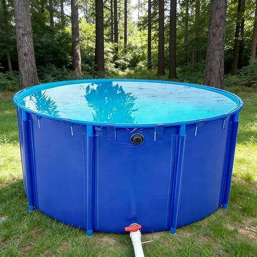 Piscina Fuori Terra Rotonda per Esterni, Struttura in Acciaio Robusta, Piscina da Cortile Non Gonfiabile di Facile Installazione, 4,88 m x 66 cm