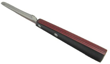 GÜDE Solingen - Universalmesser rot / schwarz mit Wellenschliff, 10 cm, UNI, POM