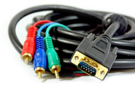 Loops 20m VGA (SVGA) to 3 RCA MaleYPbPr Component Cable/Lead