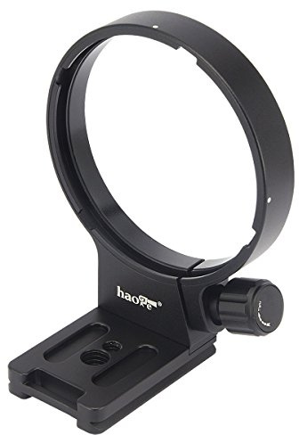 Haoge LMR-N843 Lens Collar Replacement Foot Tripod Mount Ring for Nikon AF 80-400mm f/4.5-5.6D ED VR and Nikon AF-S NIKKOR 300mm F/4D IF-ED Lens Built-in Arca Type Camera Quick Release Plate