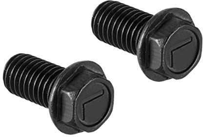 sourcing map Metric M8x16mm Hex Flange Bolts Left Hand Thread 8.8 Grade Carbon Steel Black 2pcs