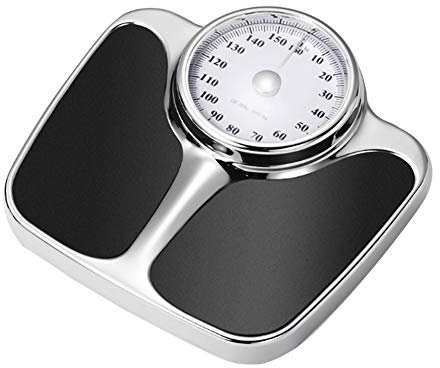 Pèse Personne mécanique Balance de Salle de Bain mécanique Professionnelle, Balance analogique de précision, Cadran Facile à Lire, Design Classique, Structure Robuste, Plateforme rembourrée conforta