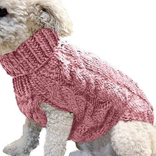 Gilet Chaud de Chien en Laine Tricotée - Pull d'Hiver Doux pour Animal de Compagnie - Manteau de Crochet pour Petits, Moyens et Grands Chiens