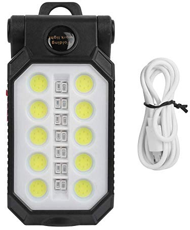 LED-Arbeitslampe, tragbare COB-Arbeitsleuchte USB-wiederaufladbare zusammenklappbare Arbeitslampe mit Magnet für Autoreparaturcamping