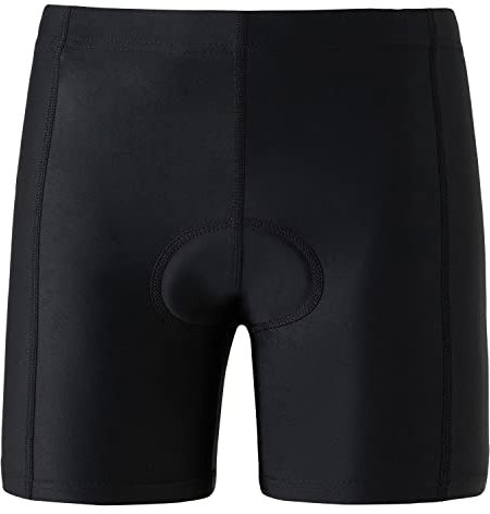 KID1234 Radhose für Jungen, 3D-gepolsterte Shorts, Mädchen, Fahrradhose, schwarz, für Kinder, Schwarz, 9-10