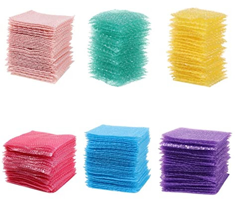 ZZSRJ 50 stücke Farbe transparente blasenbeutel verpackung Papier hülle Film Blase verpackung Tasche (Color : 10x10cm Rose)