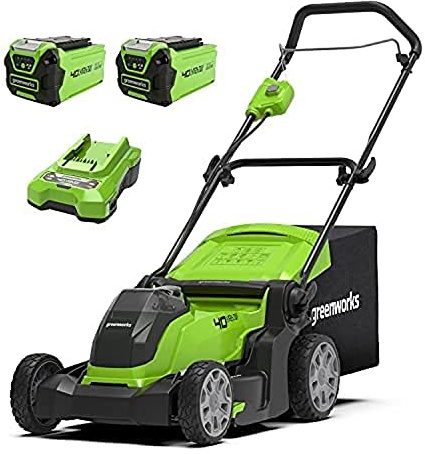 Greenworks 40V 41cm Tondeuse, motoculteur avec Batterie/Chargeur 2x2Ah