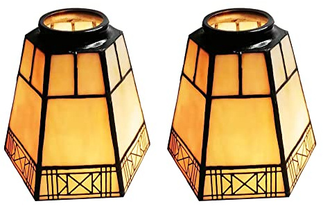 Tiffany HMJ6011 Deckenlampenschirm mit mehreren Köpfen, 2 Stück, Beige