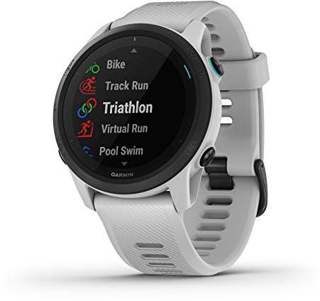 Garmin Forerunner 745, GPS Running Watch, Detailed Training Stats and On-Device Workouts, Essential Smartwatch Functions, Whitestone (Renewed)