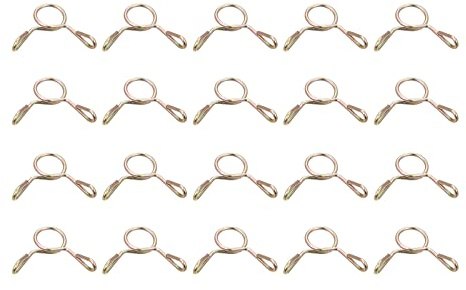 sourcing map 100 Stk. Schlauchschellen, 5mm ID für 3.5-4mm Benzinschlauch Schellen, 65Mn Stahl Kraftstoffleitung Rohrschellen für Luftschläuche Wasserschläuche Silikonschläuche