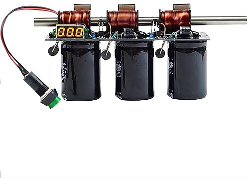 Jieotwice Hochspannungs Integration Elektromagnetische Pistole Einfaches mehrstufiges DIY Spulenpistolen Kit Physikexperiment Lehrwissenschaftsmodell