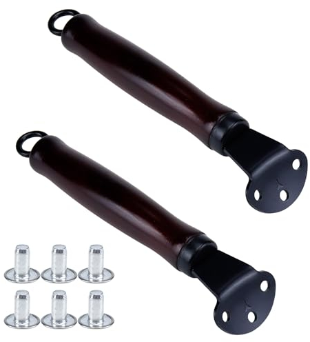 Meprotal 2 maniglie di ricambio universali in legno per pentole e padelle, accessori di ricambio, 24 cm
