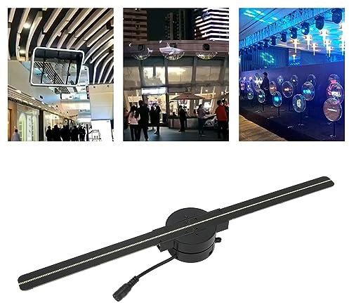 Ventilateur D'hologramme 3D, Projecteur Holographique 3D WiFi 16,5 Pouces 2000 X 224 avec 224 Perles de Lumière LED, Lucarne de Plafond LED Holographique, pour Affichage Publicitaire de