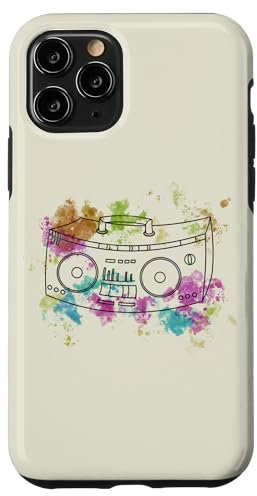 Hülle für iPhone 11 Pro Ghetto Blaster Bunte Boom Box 70er 80er 90er Y2K