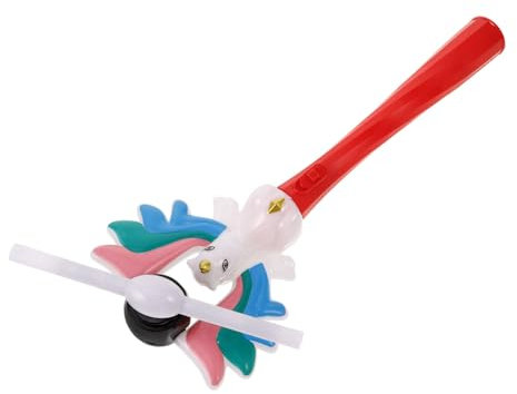 QUMIIRITY Baguette Lumineuse Musicale Rotative Sept Couleurs pour Garçon Et Filles Petit Format avec Sons De Sabots Rouge Fête Anniversaire Carnaval