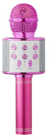 Warmiehomy Kids Microphone Portable Karaoke Birthday Gifts for 4 5 6 Year Old Girl Bluetooth Microphone Toy Home KTV Singing for Age 3-12 Children Presents, Purple