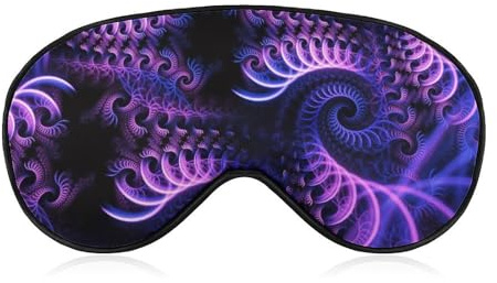 Bequemer Augenschutz für die Nacht, „Nap, Trippy Abstract Purple Tie Dye Augenschutz, weicher elastischer Riemen für Damen und Herren