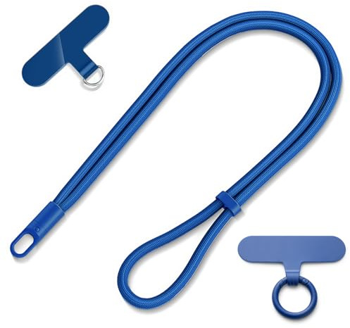 MORSUNBELA Cordino per cellulare laccio per cellulare da collo laccetto regolabile per cellulare, portacellulare da collo donna, Universale tracolla per cellulare - Blu