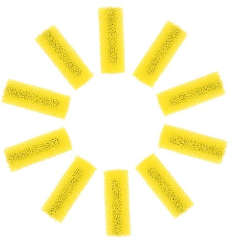 10pcs Textured Paint Roller Covers Sponge Yellow for Wall Patterning