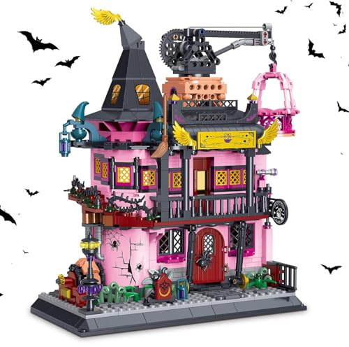 TOY PLAYER Mini Bricks Ideas Laboratorio Magico Halloween Set di mattoncini da collezione per adulti, giocattoli menta, regalo creativo per ragazzi e ragazze dai 14 anni in su (1022 pezzi)