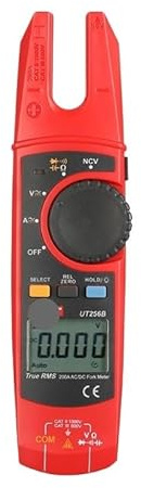 UT256B Digital True RMS Fork Auto Multimeter 200A AC DC Current Clamp Meters NCV Tester Voltmeter Ohm Cap Range More