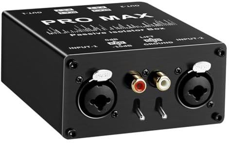 TsoLay Mikrofon Broadcast mikrofon gemensamt jordfilter, ljudisolator, 2-vägs XLR 6,5 ljudströmborttagare