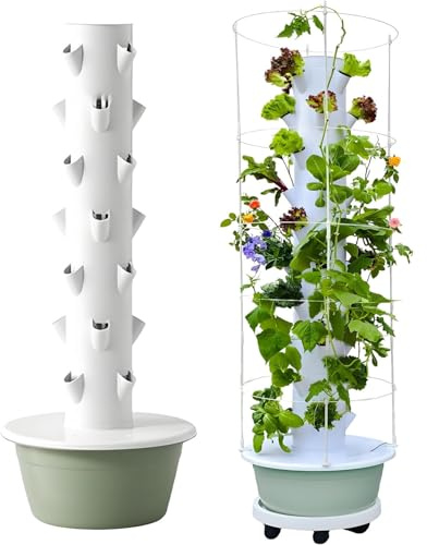 GLBMXDD Hydroponisches Gartensystem, intelligenter Indoor-Garten mit LED-Beleuchtung, Pflanzenturm mit automatischer Zeitschaltuhr für Hydrokultur, für Gartenliebhaber 5thfloor