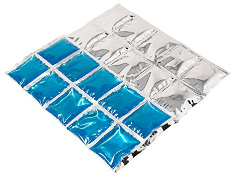 ToCi 1 x Kühlmatte 38 x 25 cm mit 30 Kühlzellen – Wiederverwendbares Kühlpad mit Kühlgel - Flexibles Coolpack als Kühlakku-Alternative für Kühltasche, Verletzungen & Sport - Kältekompresse