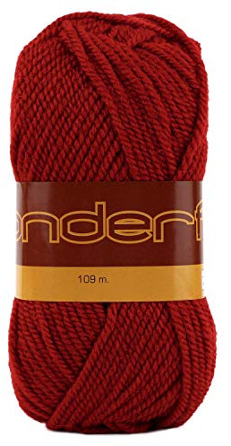 Wonderful 4 Pack (Skeins) Worsted Weight Yarn Wool 50% Acrylic 50% Each Skein 3 oz (85g) 119 Yards (109m) (Red)
