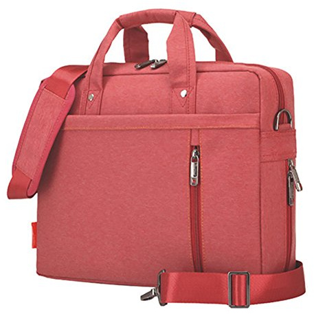 Sacoche en Ordinateur Portable Serviettes Anti-Chocs avec Multi-Fonctionnel Sac à 17 pour Tablette/PC Ordinateur Portable/Chromebook/Macbook/Ultrabooks Rouge