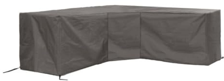 Perel Schutzhülle für Gartenmöbel, Grau, L-Form, 275 cm x 275 cm x 70 cm