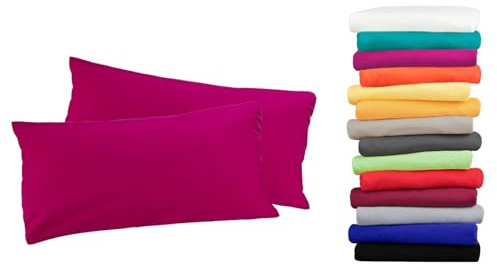 Moon 2er Pack Luxury Linon Kissenbezug 100% Baumwolle-pink-40x60
