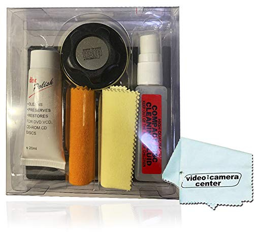 Disc Cleaning & Repair Kit for CD CD-ROM DVD Blu Ray VCD Video Game Movie Music +VCC Micro-Fiber