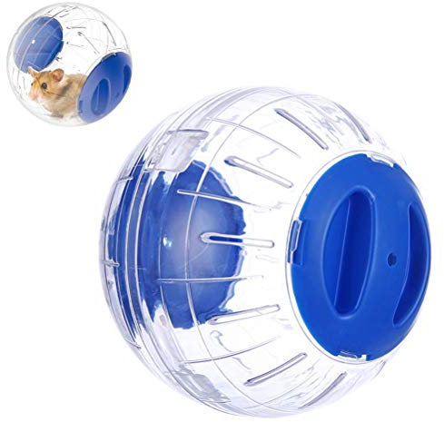 Macabolo 12cm Mini Hamster Übung Ball Jogging Reise Ball Spielzeug transparent Kunststoff Bauble Play für Gerbils Chinchillas Meerschweinchen Tiere