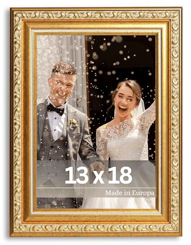 VictoR antik – konstnärlig fotoram Chagall i guld – 13 x 18 cm dekorativ bildram vintage – lämplig för certifikat – bildram guld 13 x 18 – barock