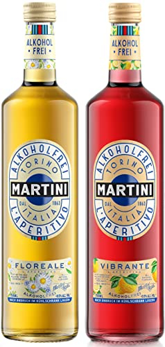 MARTINI Vibrante und Floreale alkoholfreier Aperitif 2er-Pack, 2 x 75cl / 750ml, zwei Produkte angereichert mit hochwertigen Botanicals