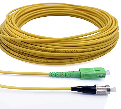 Elfcam - Cavo in Fibra Ottica FC/PC a SC/APC Simplex Monomodale 9/125μm LSZH (5M)
