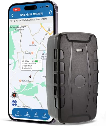 GPS Tracker für Auto 4G Anti-verlorener GPS-Tracker Kein ABO Echtzeit Tracking Wasserdicht Auto LKW Motorrad Fahrrad Ortung für Kostenlose APP Lange Standby (20000mAh)