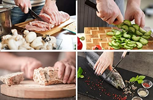 8-teiliges Professionnel Couteaux Bloc de Couteau Très Haute Qualité Selbstschärfen Couteaux Couteau de Cuisine Set Inox en Argent