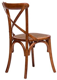 Biscottini Sillas de Comedor Ratan 86x42x46 cm - Sillas Comedor Madera - Sillas Cocina Vintage - Muebles Rusticos