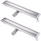 Canalina per doccia, 90 cm, piastrellabile, in acciaio inox, set completo di scarico per doccia, sifone extra piatto, con antiodore e filtro per capelli, scarico della doccia