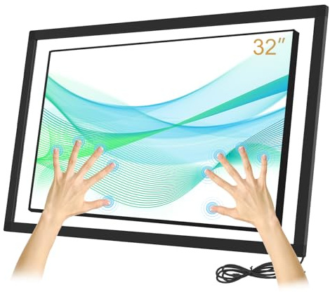 Senisway Infrarot-Touchpanel, 81,3 cm (32 Zoll), 10 Punkte, IR-Touchpanel, geeignet für Touchscreen, TV-Rahmen, Touch-Tafel (81,3 bis 248 cm)